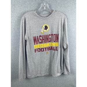 NFL Dry Tec Washington Redskins Shirt Youth XL Gray Long Sleeve Football Tee
